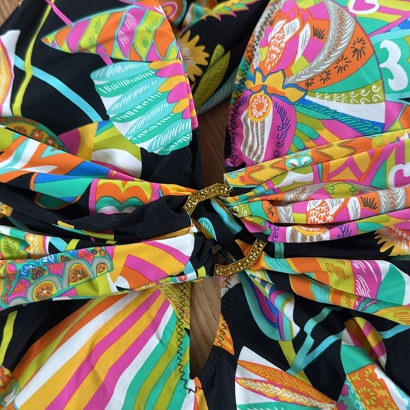 Trina Turk Tahitian Twist Floral One Piece Swimsuit Size 4 - Picture 4 of 5